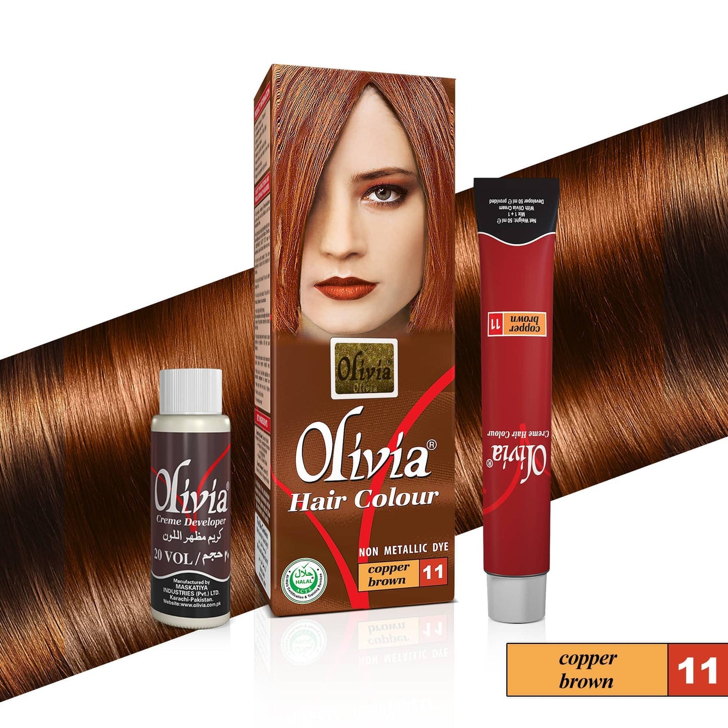Olivia Hair Colur Copper Brown 11