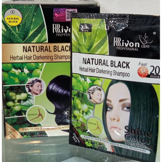 Rivon Hair Colour Shampoo Black